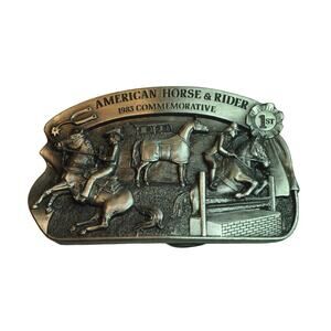 American Horse and Rider 1983 Commemorative Belt Buckle! Limited Edition! 1st Pl